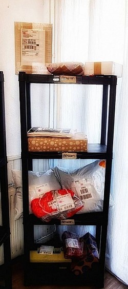 Stelling met pakketten PPNO